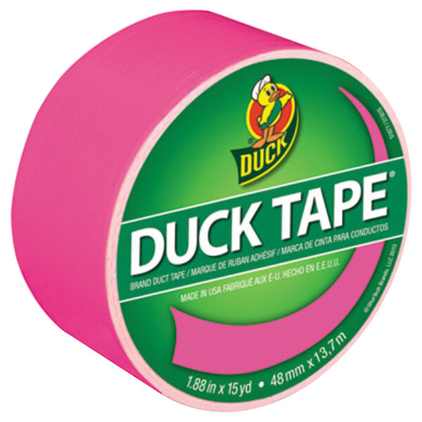 Duck Tape 1265016 1 7/8 inch x 15 Yards Colored Neon Pink Duct Tape