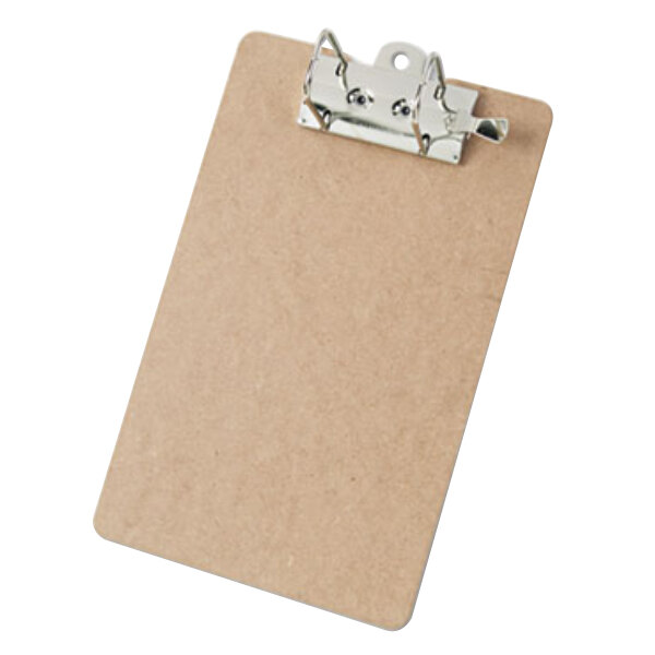 A Saunders brown arch clipboard with a metal clip.
