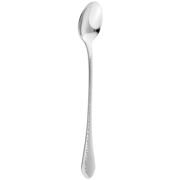 An Arcoroc stainless steel iced tea spoon with a handle and a spoon end.