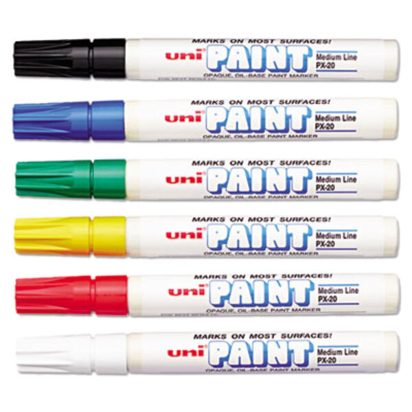 UniPaint Markers 63630 6 Assorted Medium Point Markers