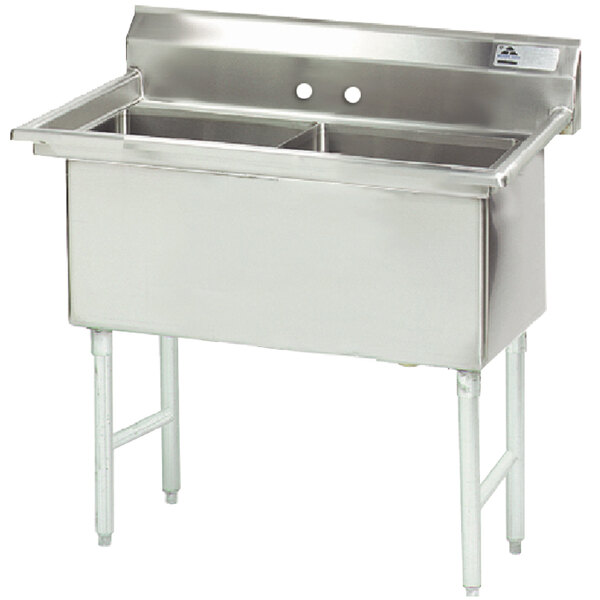 Advance Tabco FS-2-1818 Spec Line Fabricated Two Compartment Pot Sink - 41"