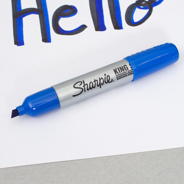 Sharpie Permanent Fine Point Markers Blue Pack Of 12 Markers