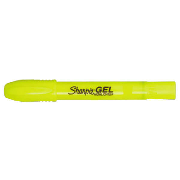 Sharpie 1780478 Fluorescent Yellow Bullet Tip Gel Pen Style Highlighter