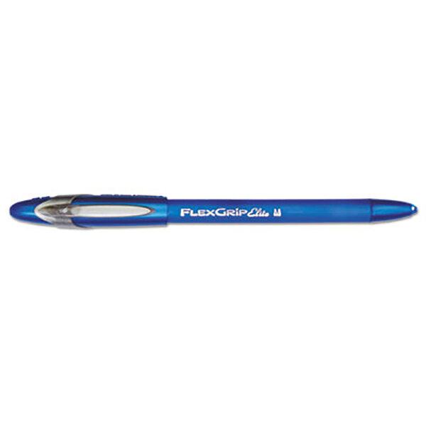 Paper Mate 85586 FlexGrip Elite Blue Ink with Blue Barrel 1mm Ballpoint Stick Pen 12/Pack