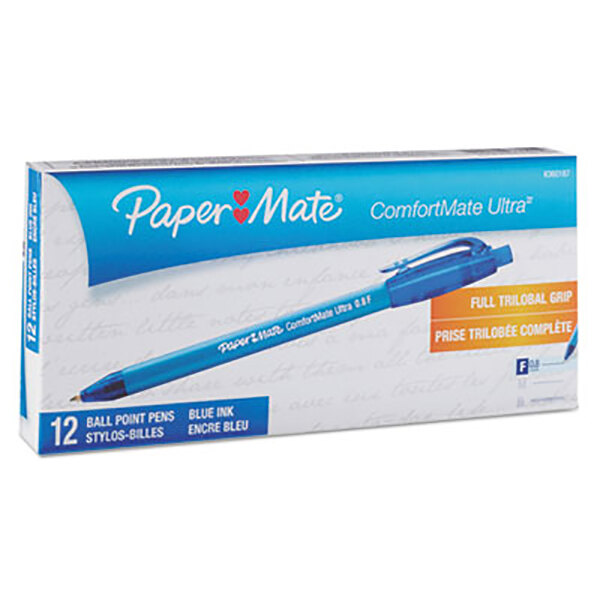 Paper Mate 6360187 ComfortMate Ultra RT Blue Ink with Blue Barrel 0.8mm