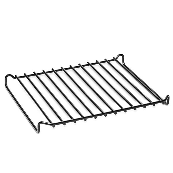 A black metal wire rack for a Merrychef eikon e4 Series oven on a white background.