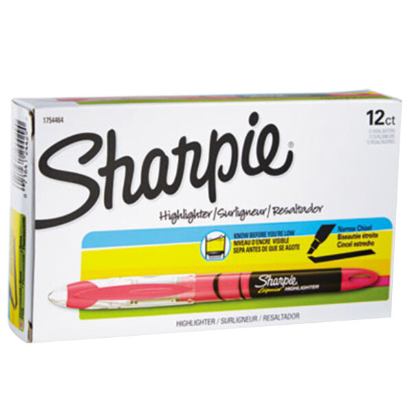 Sharpie 1754464 Accent Liquid Fluorescent Pink Chisel Tip Pen Style