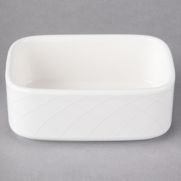 Villeroy & Boch 1622381100 Bella 7.5 oz. White Porcelain Rectangular Sugar Packet Holder 6/Case
