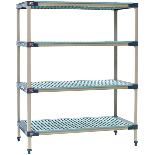 merci　4 Metro X366G4 MetroMax 4 Grid 4-Shelf Stationary Shelving Unit - 18