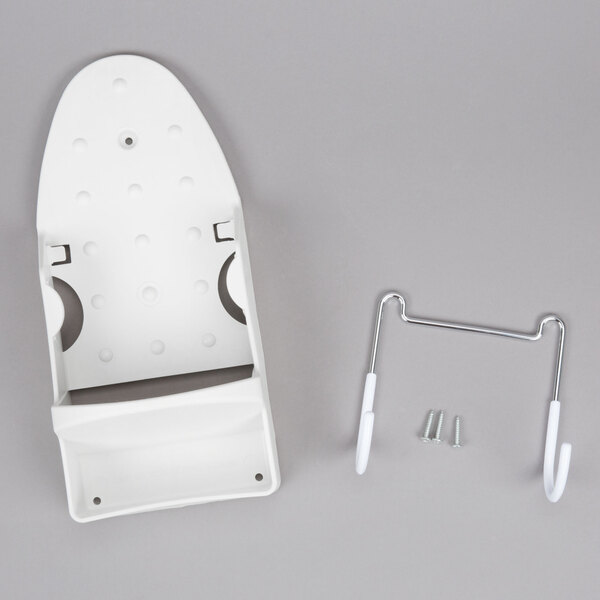 White Iron Caddy with Ironing Board Holder