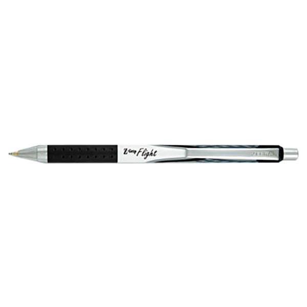 12-Count Zebra Pen Z-Grip Flight Retractable Ballpoint Pen Black Ink 1.2mm Bold Point 