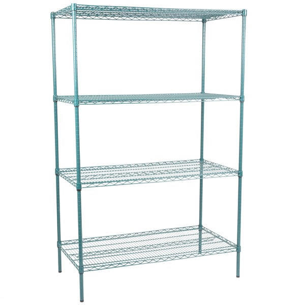Commercial Green Epoxy Wire Shelving Posts 24-4 Posts 
