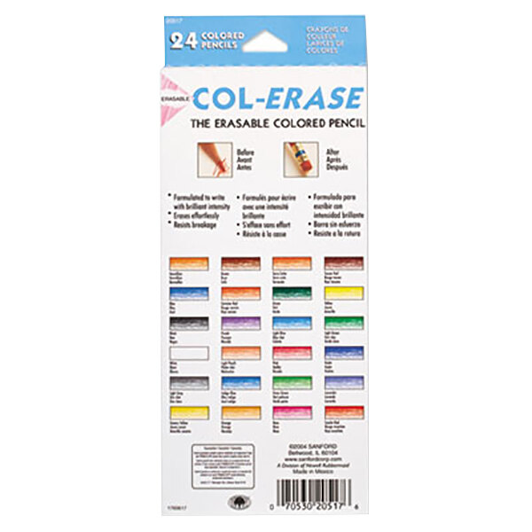 Prismacolor 20517 Col-Erase 24 Assorted Woodcase Barrel 0.7 mm Colored ...