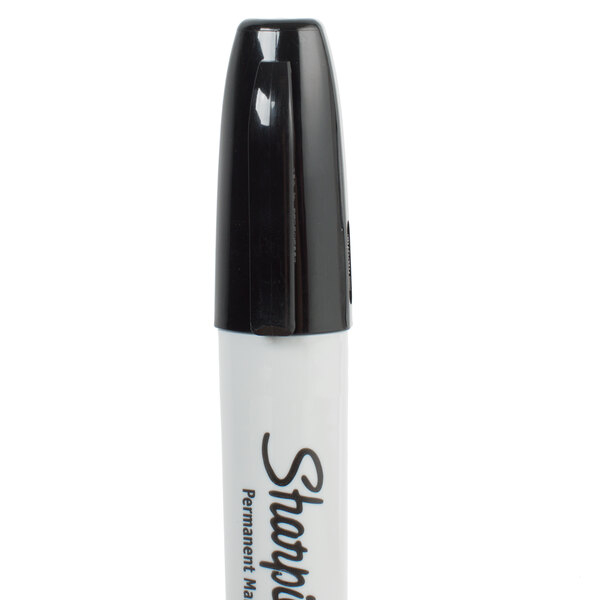 Sharpie 38201 Black Chisel Tip Permanent Marker 12/Pack
