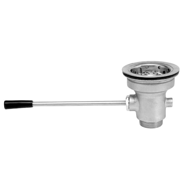 Fisher 24732 Lever Handle Waste Valve with 3 1/2" Sink Opening, 1 1/2" Drain Opening, and Basket Strainer