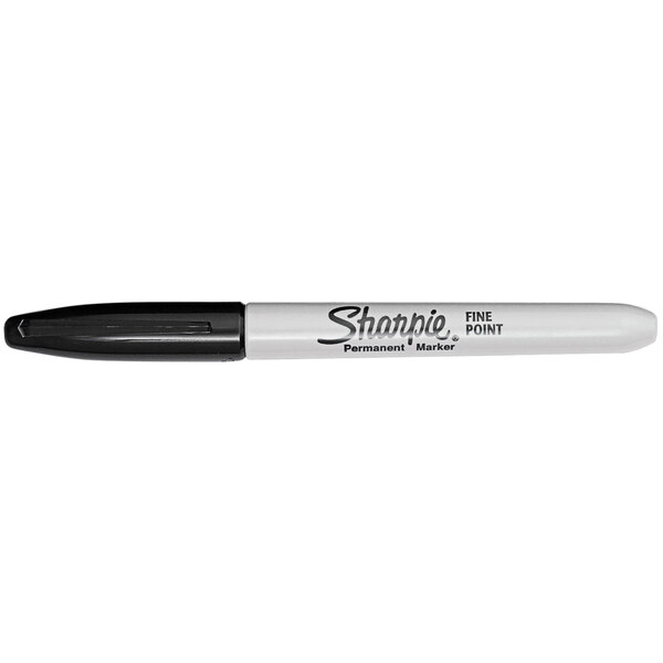 Sharpie 1884739 Black Fine Point Permanent Marker - 36/Box