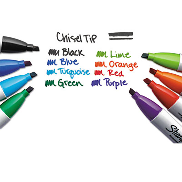 Sharpie 38250PP Assorted 8Color Chisel Tip Permanent Marker Set