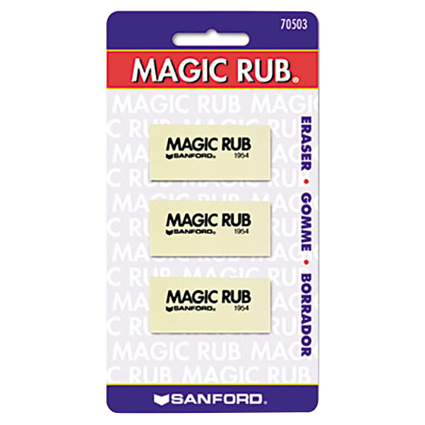 Prismacolor 70503 Magic Rub White Vinyl Eraser 3/Pack