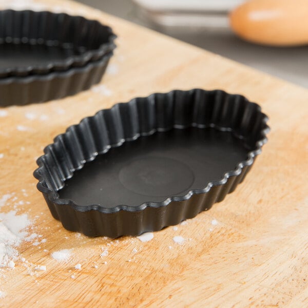 Set of 12 Small Flan Tins Fluted Tart Pastry Baking Tray Quiche Tartlet Moulds 