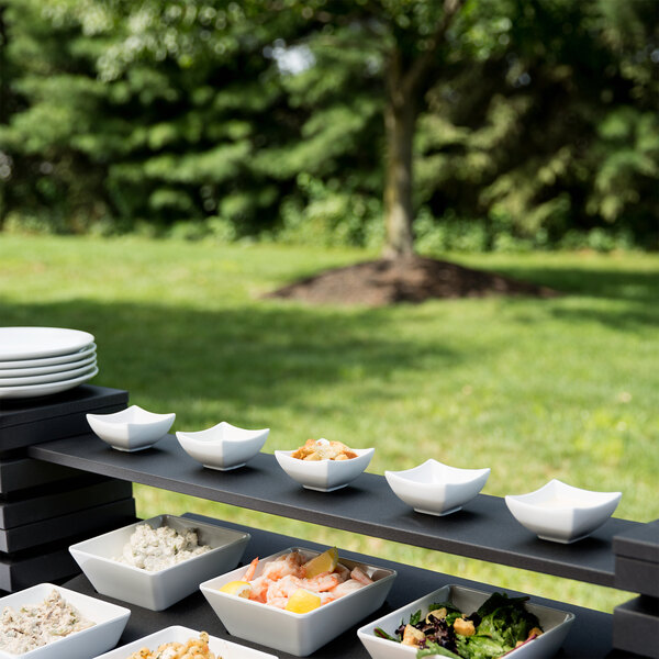 Vollrath V904610 Cubic 40" x 7" Black Wood Long Narrow Shelf