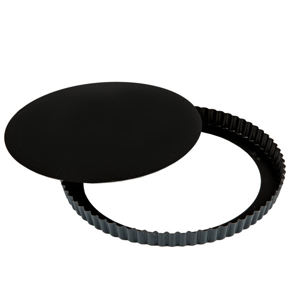 Matfer Bourgeat 332227 Exopan Steel 11" x 1" Fluted NonStick Tart