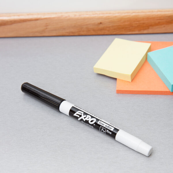 Expo 86001 Black LowOdor Fine Point Dry Erase Marker 12/Pack