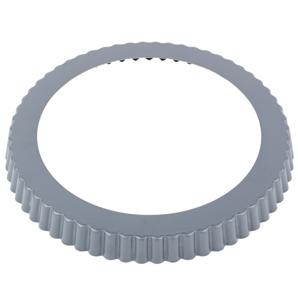 Matfer Bourgeat 332225 Exopan Steel 9 1/2" x 1" Fluted NonStick Tart