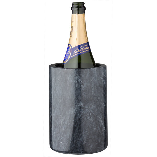 Franmara 9200 Customizable 4 1/4" x 6 1/8" Black Marble Wine Cooler