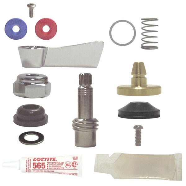 A Fisher 3/4" brass faucet swivel stem repair kit with a red circle with a hole in it.