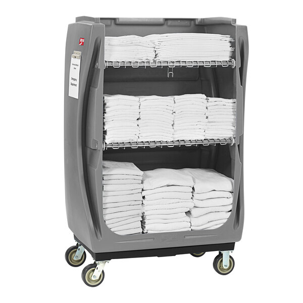 Metro TX48BCLTSG MetroTrux Convertible Laundry Truck with Swivel Casters