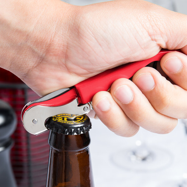 Pulltap's Original Customizable Waiter's Corkscrew with Red Handle 510020