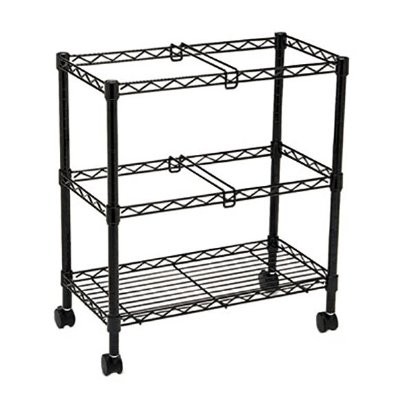 Safco 5278BL 25 3/4" x 14" x 29 3/4" Black TwoTier Rolling File Cart
