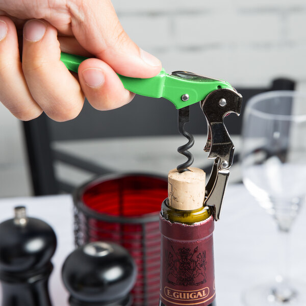 Pulltap's Original Customizable Waiter's Corkscrew with Lime Green