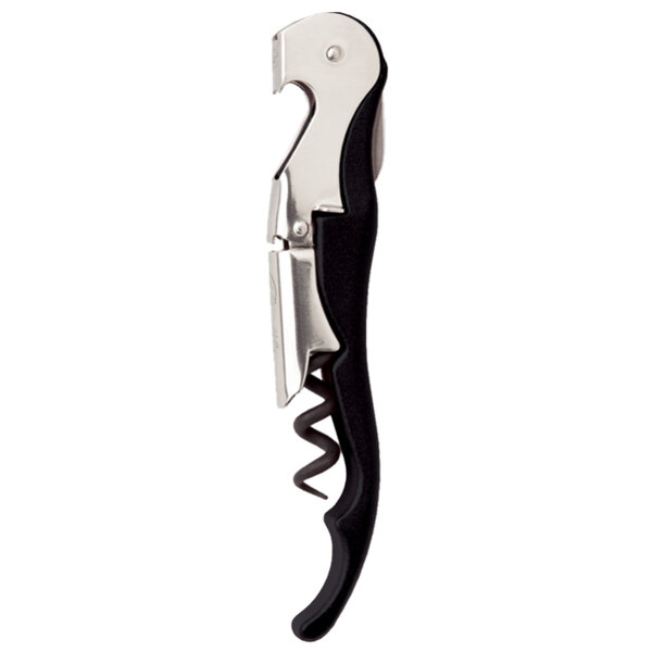 A Pulltap's Classic waiter's corkscrew with a black handle and silver blade.