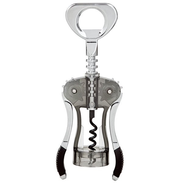 A Franmara Primo Wing Corkscrew with a metal handle.