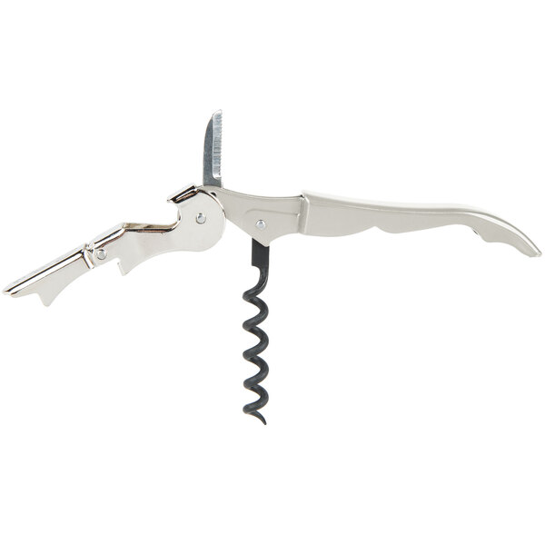 Pulltap's Original Customizable Waiter's Corkscrew with Silver Gray