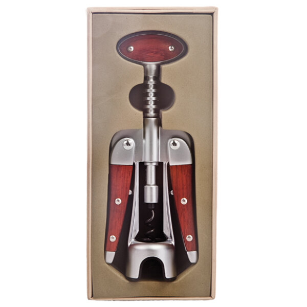Laguiole Deluxe Wing Corkscrew with Wood Inlaid Handles 3412