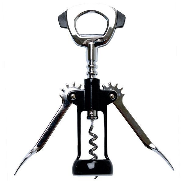 Franmara Ultimo ChromePlated Wing Corkscrew with Black Enameled Body