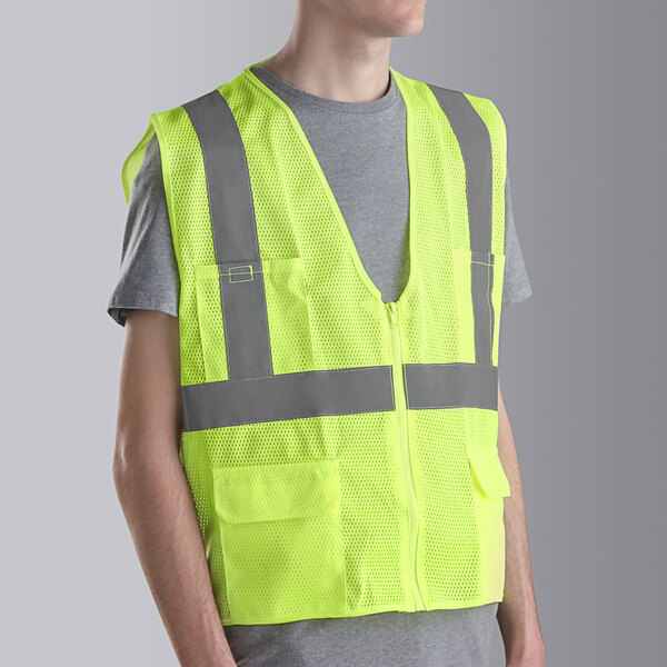 Lime Class 2 High Visibility Surveyor's Safety Vest - XXL