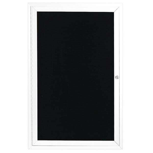 Aarco OADC2412W 24" x 12" Enclosed Hinged Locking 1 Door Powder Coated