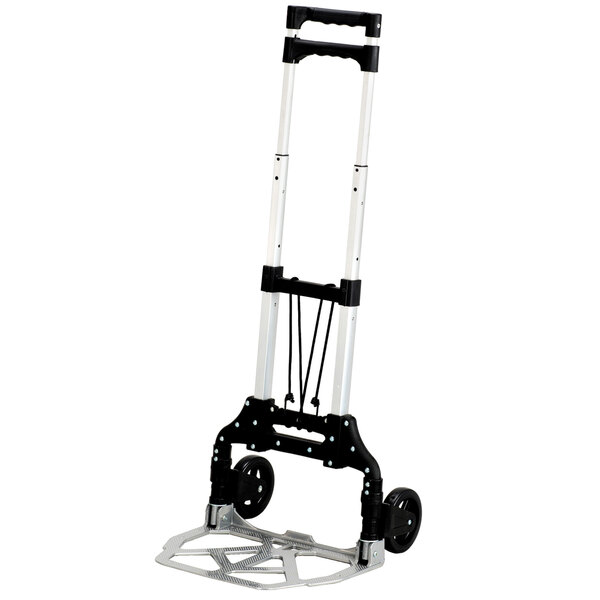 Safco Stow & Go 110 lb. Aluminum Hand Truck with 5" Retractable Wheels 4049