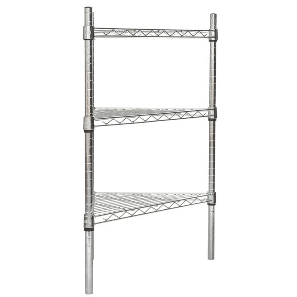 Regency NSF Chrome Triangle 3Shelf Kit with 34" Posts