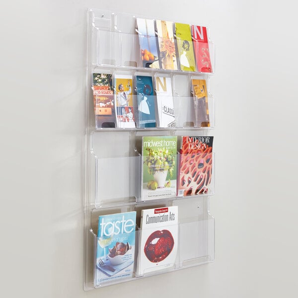 Safco 24 Pamphlet Pockets Display Rack 24 41" Height X 30" Width X 2" Depth 