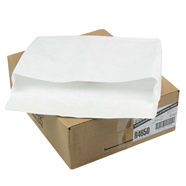 Survivor R4650 Tyvek® #110 12" x 16" x 2" White Business Envelope with Flap-Stick Self Adhesive Seal - 100/Case