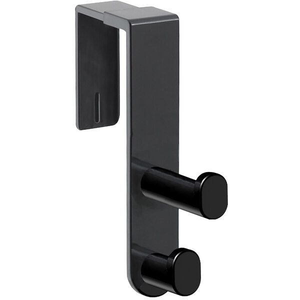 Safco 4225BL Black Plastic Double Over Panel Coat Hook