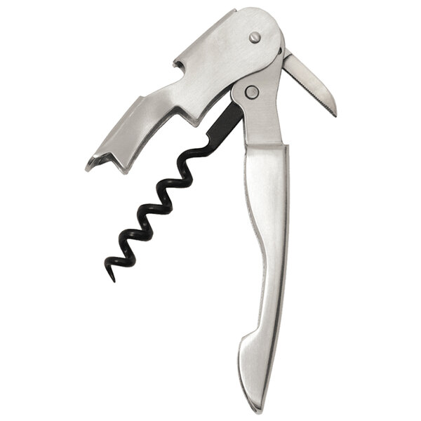 A PullPlus vintage corkscrew with a stainless steel handle and corkscrew.
