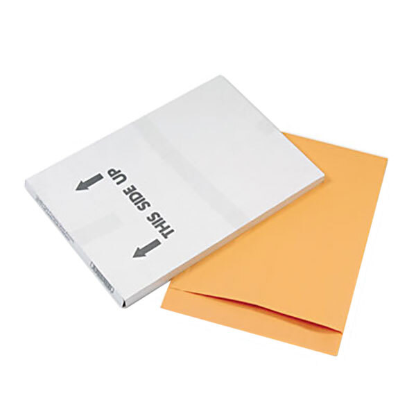 Quality Park 42356 Jumbo Size 17" x 22" Brown Kraft Fold Flap Seal File Envelope - 25/Pack