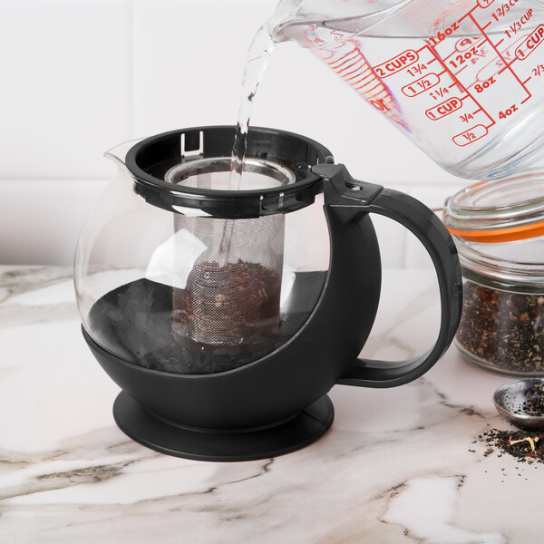 Large Enough for 4 to 5 Cups of Tea Tosnail 1250 ml Stunning Glass Tea Pot with Removable Rust Free Infuser 