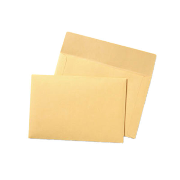 Quality Park 89604 9 1/2" x 11 3/4" Cameo Buff 3 Point Tag Filing Envelope - Letter - 100/Box