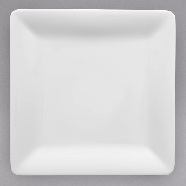 A white square Villeroy & Boch porcelain plate.